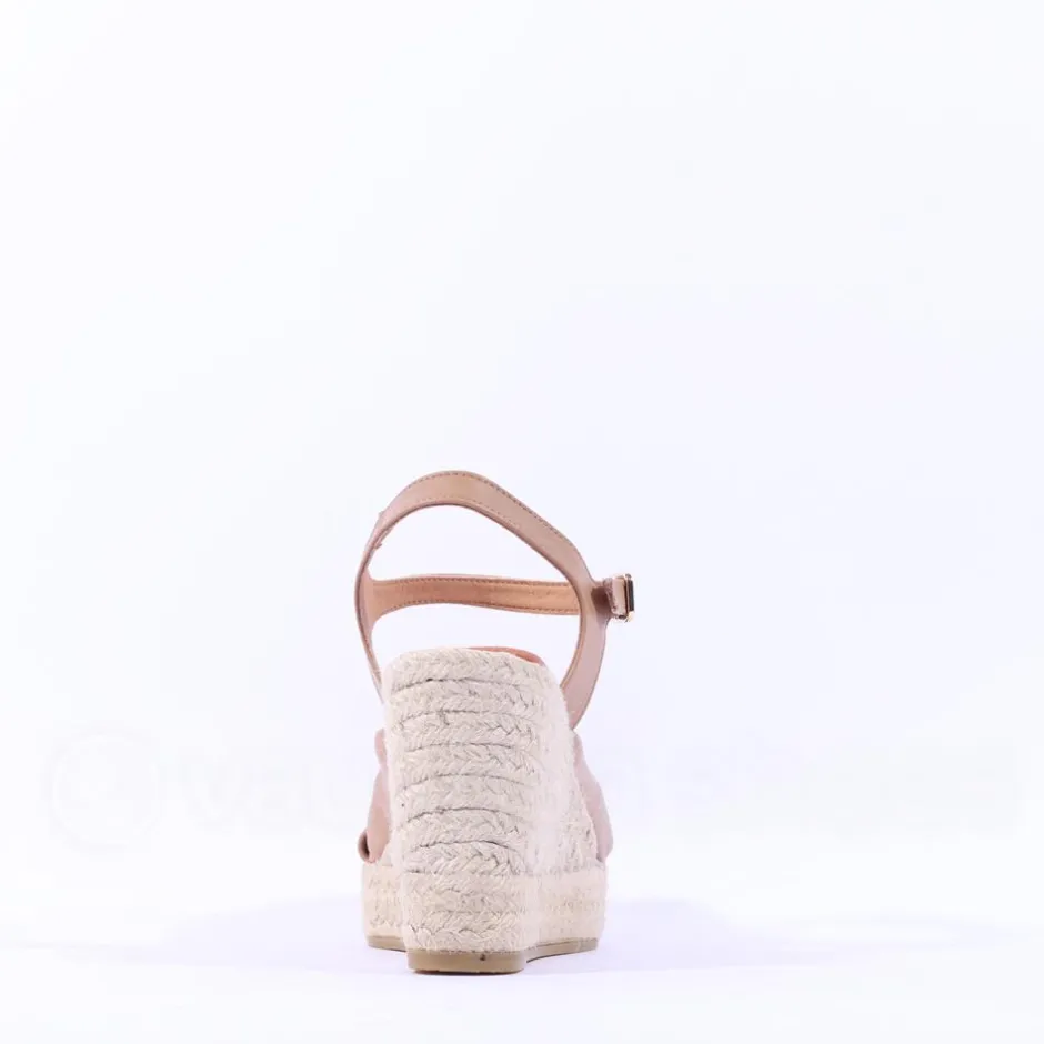 Women Wonders Anakena Espadrille Wedge - Mocha Leather