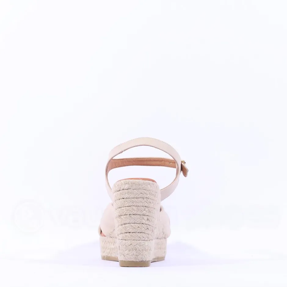 Women Wonders Anakena Espadrille Wedge - Cream Leather