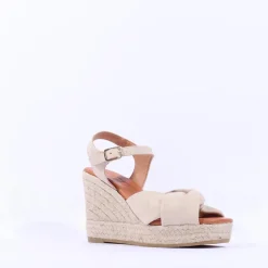 Women Wonders Anakena Espadrille Wedge - Cream Leather