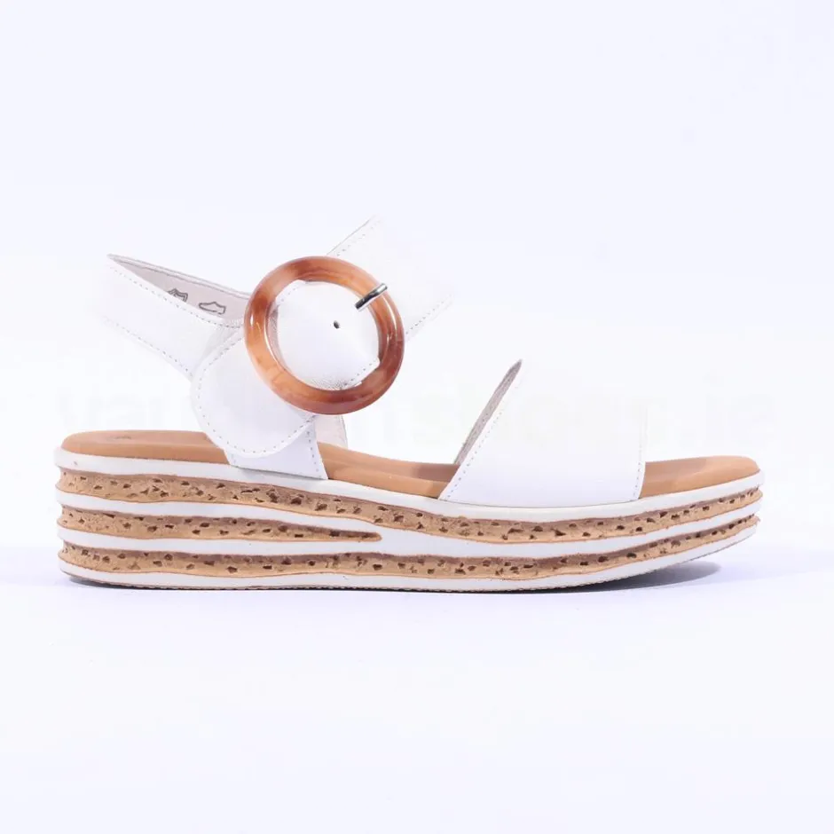 Women Gabor Andre Ring Buckle Layered Sandal - Latte Leather