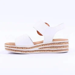 Women Gabor Andre Ring Buckle Layered Sandal - Latte Leather