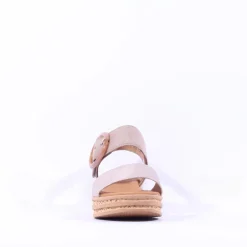 Women Gabor Andre Ring Buckle Layered Sandal - Beige Metallic