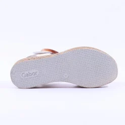 Women Gabor Andre Ring Buckle Layered Sandal - Latte Leather