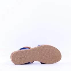 Women Gabor Andre Ring Buckle Layered Sandal - Blue Suede