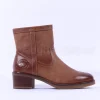 Women S.Oliver Anna Low Block Heel Ankle Boot - Cognac