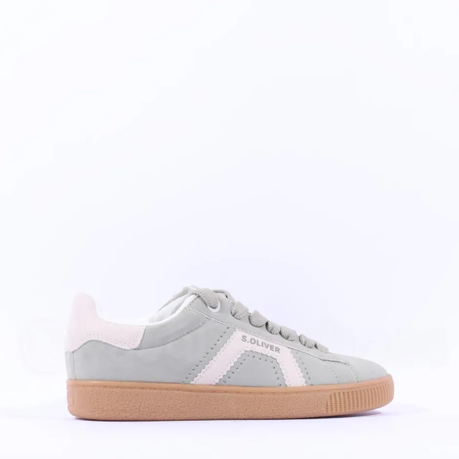 Women S.Oliver Anna Thick Lace Gumsole Trainer - Pistachio