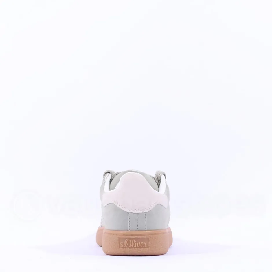 Women S.Oliver Anna Thick Lace Gumsole Trainer - Pistachio