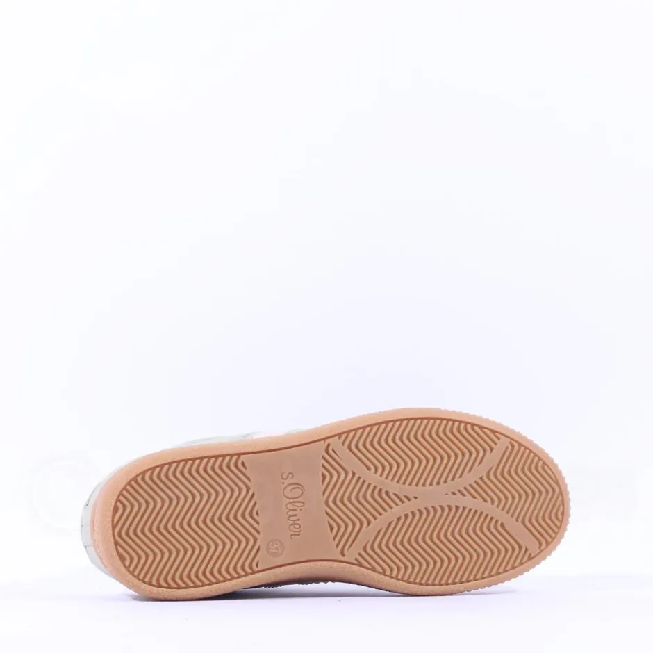 Women S.Oliver Anna Thick Lace Gumsole Trainer - Pistachio