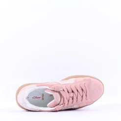 Women S.Oliver Anna Thick Lace Gumsole Trainer - Rose