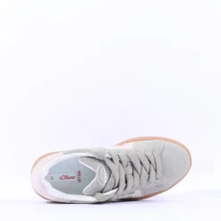 Women S.Oliver Anna Thick Lace Gumsole Trainer - Pistachio