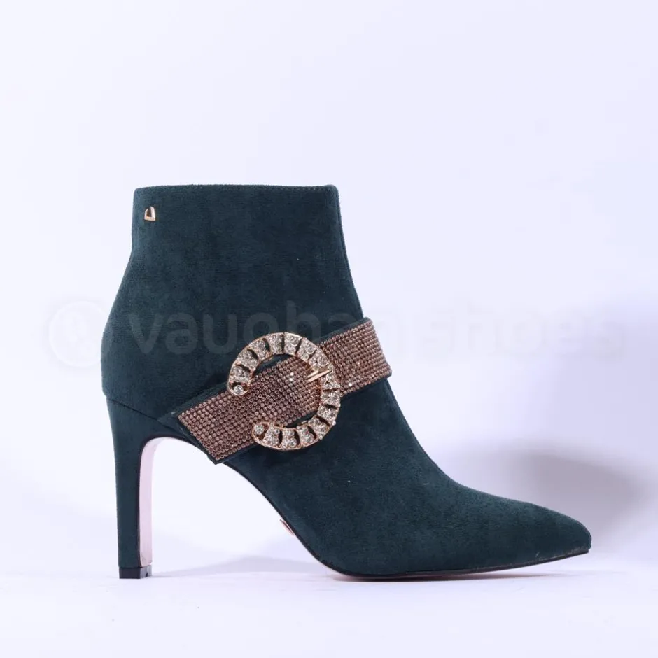 Women Una Healy Anytime Diamante Broach Boot - Green Gold
