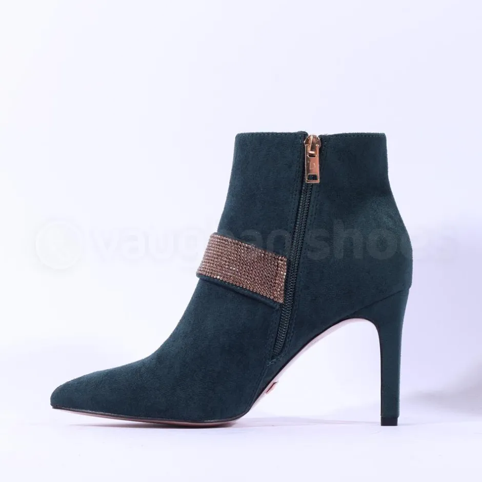 Women Una Healy Anytime Diamante Broach Boot - Green Gold