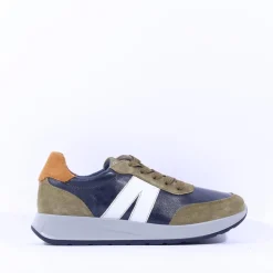 Ara Men Ara Matteo Laced Casual Trainer - Khaki Combi