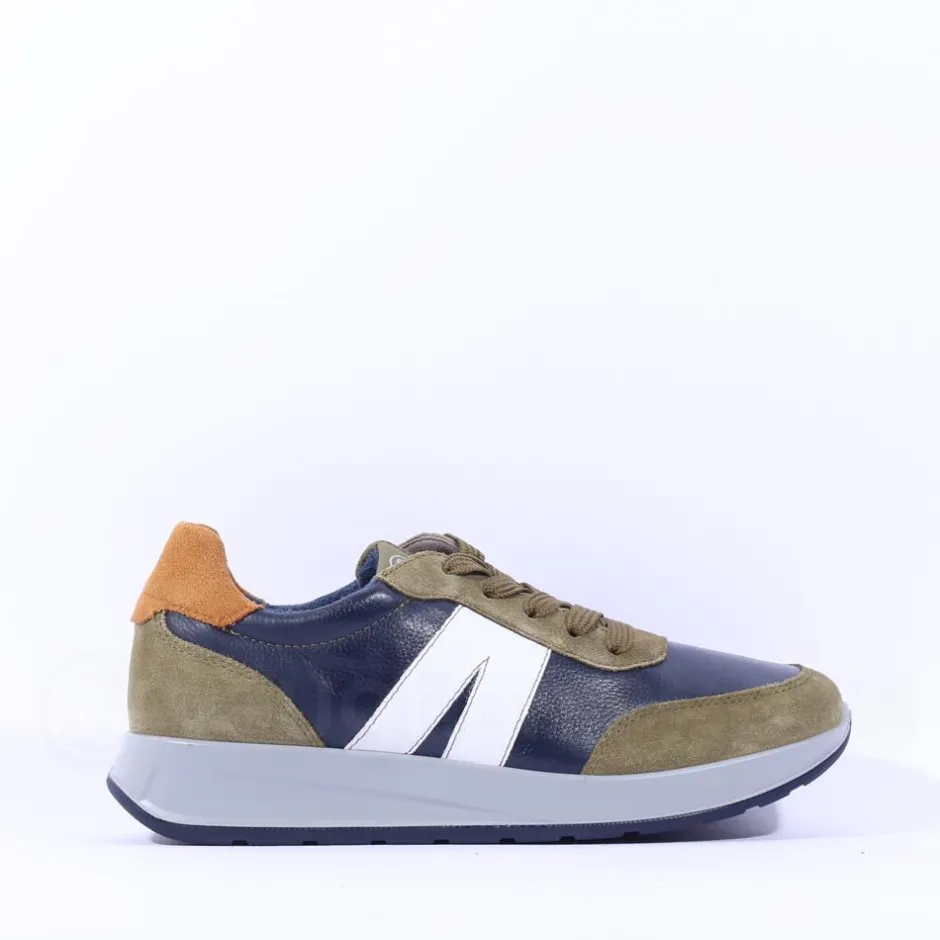 Ara Men Ara Matteo Laced Casual Trainer - Khaki Combi