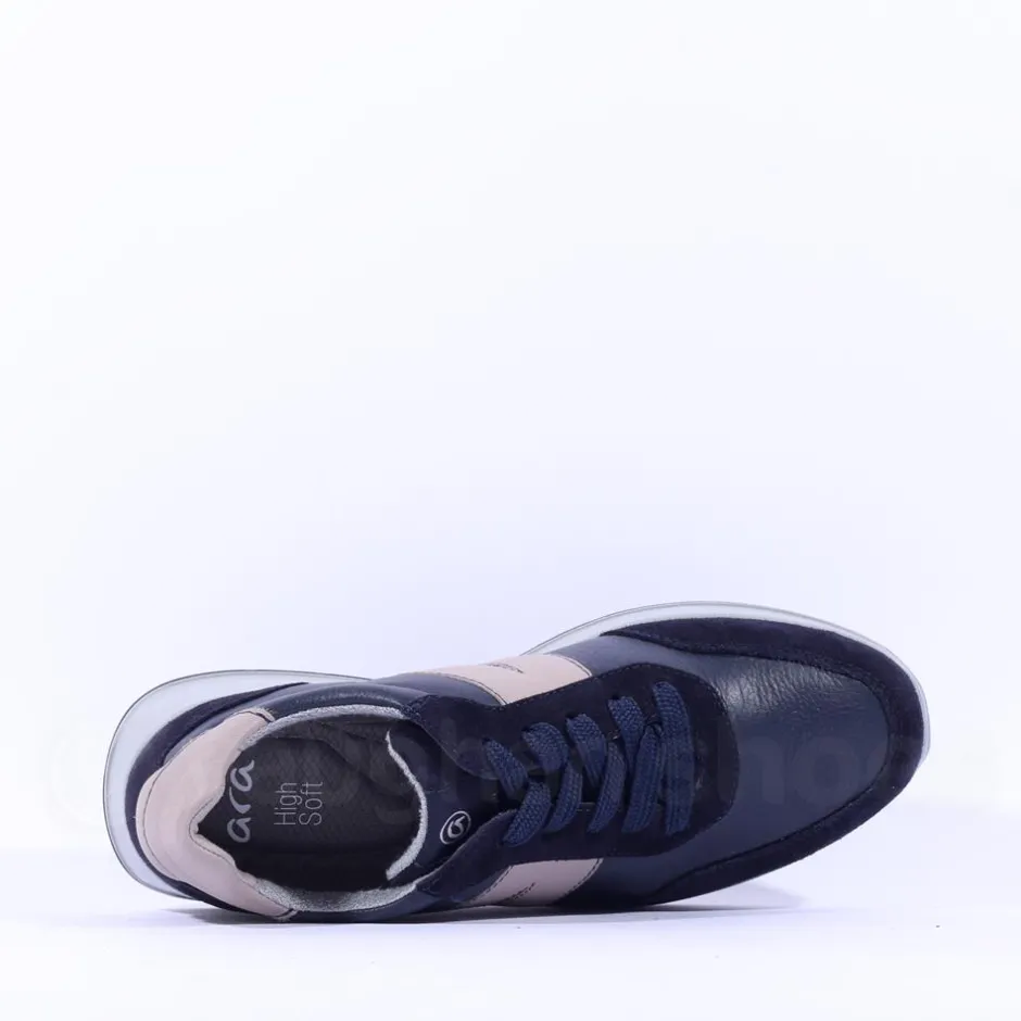 Ara Men Ara Matteo Laced Casual Trainer - Navy Grey