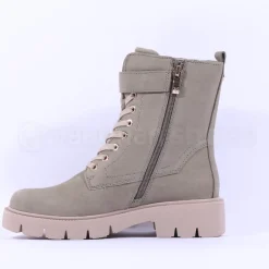 Women Caprice Arabella Buckle Strap Lace Boot - Khaki