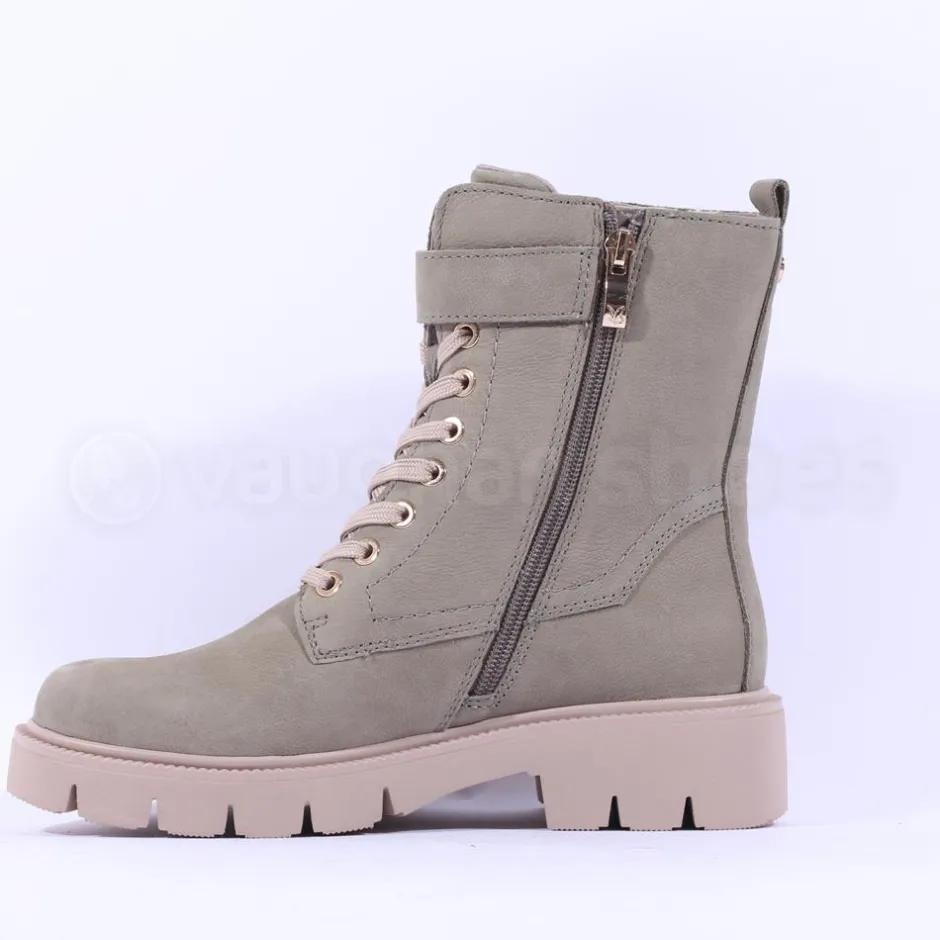 Women Caprice Arabella Buckle Strap Lace Boot - Khaki