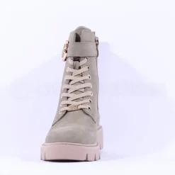 Women Caprice Arabella Buckle Strap Lace Boot - Khaki