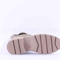 Women Caprice Arabella Buckle Strap Lace Boot - Khaki