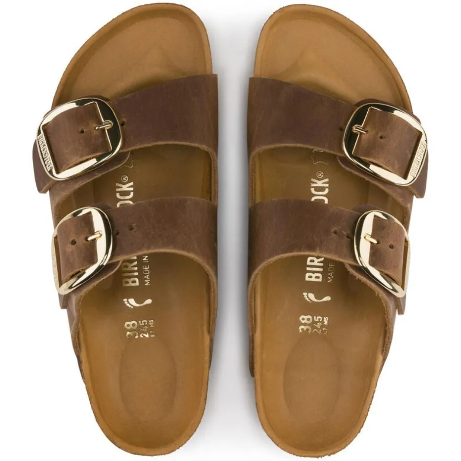 Women Birkenstock Arizona Big Buckle Oiled - Cognac
