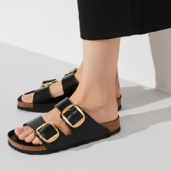 Women Birkenstock Arizona Big Buckle Patent - High Shine Black