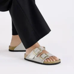 Women Birkenstock Arizona Big Buckle Patent - Stone Coin