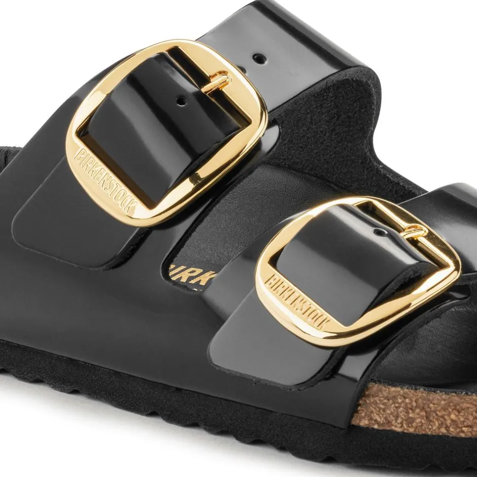 Women Birkenstock Arizona Big Buckle Patent - High Shine Black