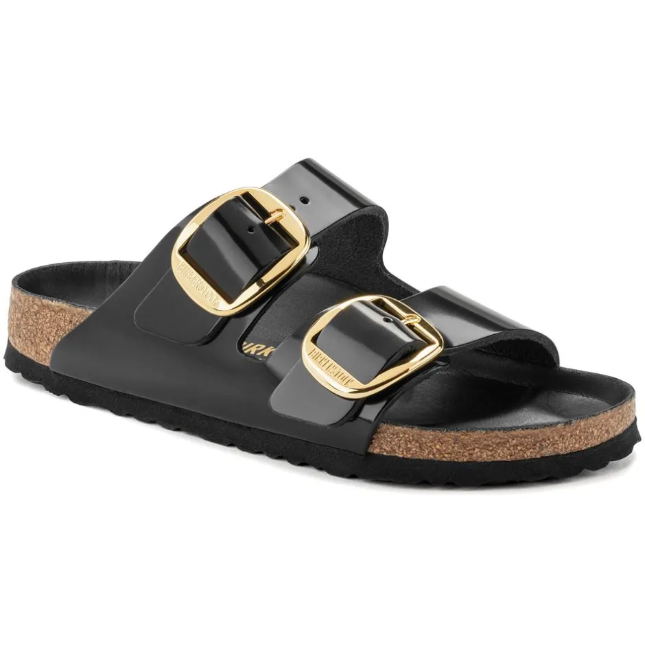 Women Birkenstock Arizona Big Buckle Patent - High Shine Black