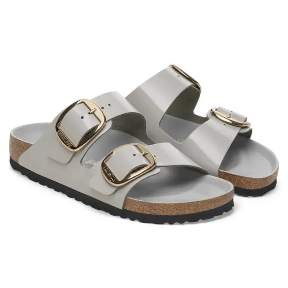 Women Birkenstock Arizona Big Buckle Patent - Stone Coin