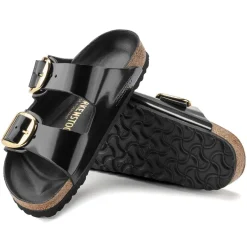 Women Birkenstock Arizona Big Buckle Patent - High Shine Black