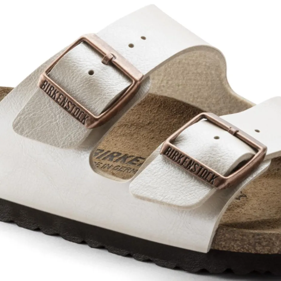 Women Birkenstock Arizona Birko Flor - Graceful Pearl White