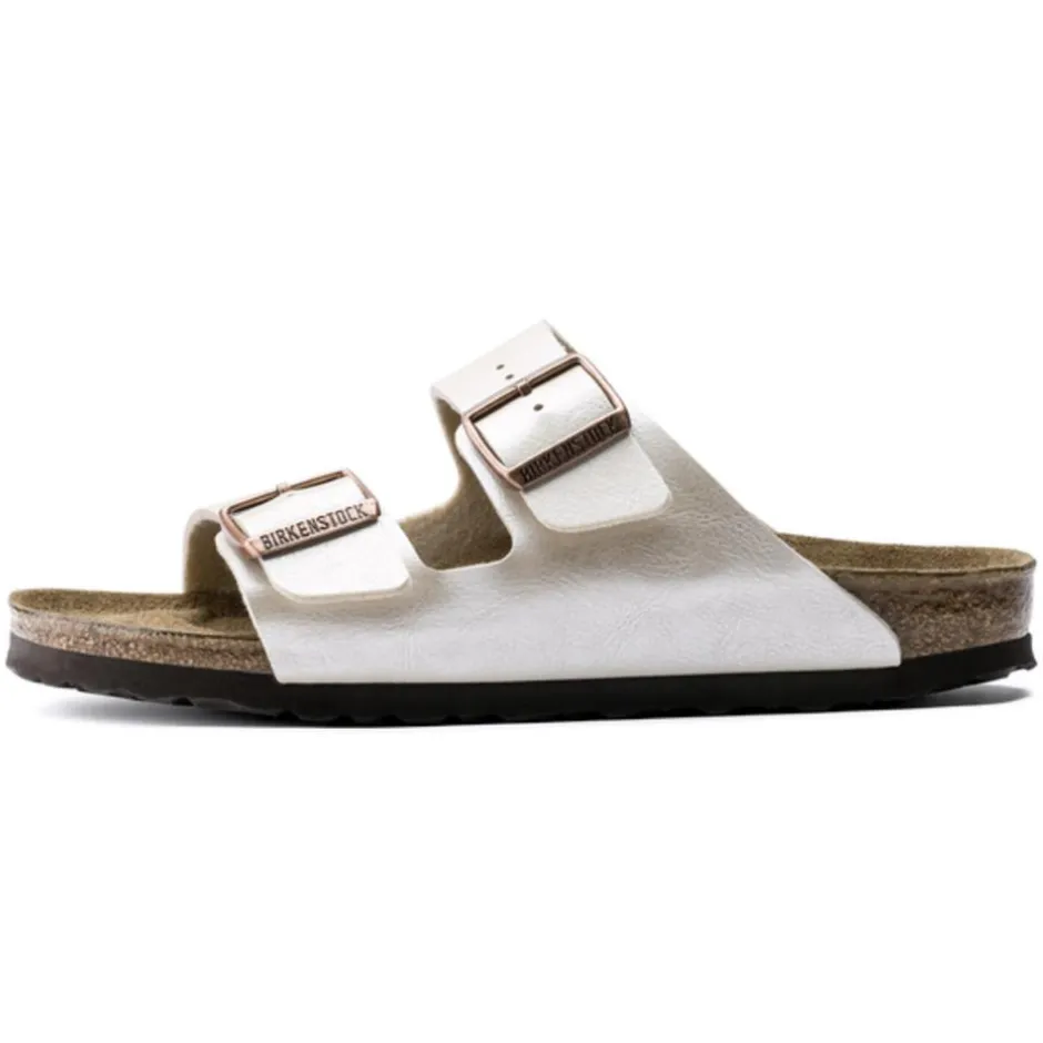 Women Birkenstock Arizona Birko Flor - Graceful Pearl White