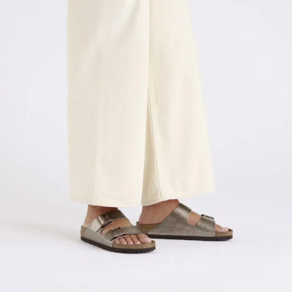 Women Birkenstock Arizona Birko-Flor - Graceful Taupe