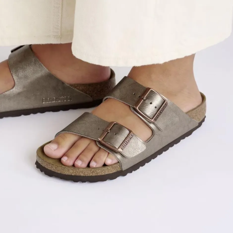 Women Birkenstock Arizona Birko-Flor - Graceful Taupe