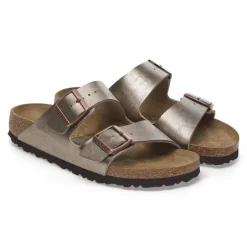 Women Birkenstock Arizona Birko-Flor - Graceful Taupe