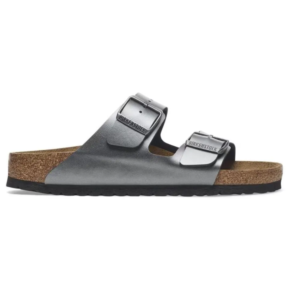 Women Birkenstock Arizona Birko-Flor - Metallic Black