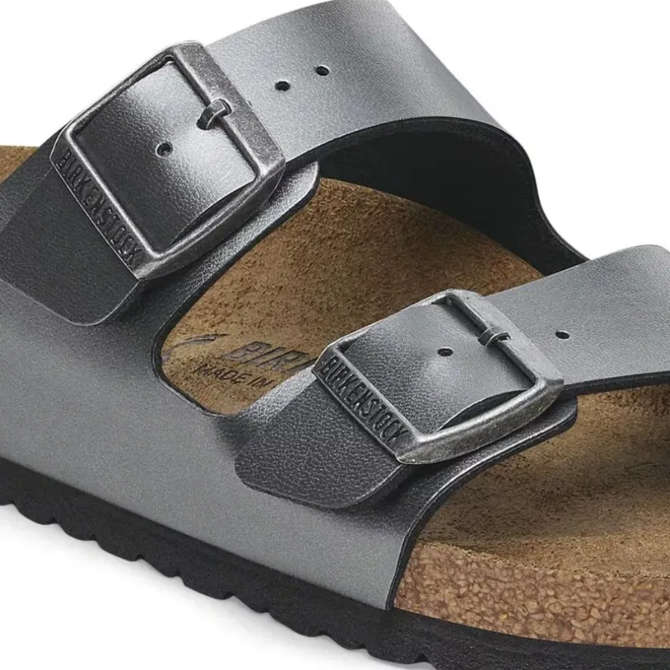Women Birkenstock Arizona Birko-Flor - Metallic Black