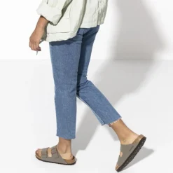 Women Birkenstock Arizona Birko-Flor - Nubuck Stone