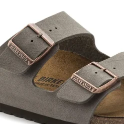 Women Birkenstock Arizona Birko-Flor - Nubuck Stone