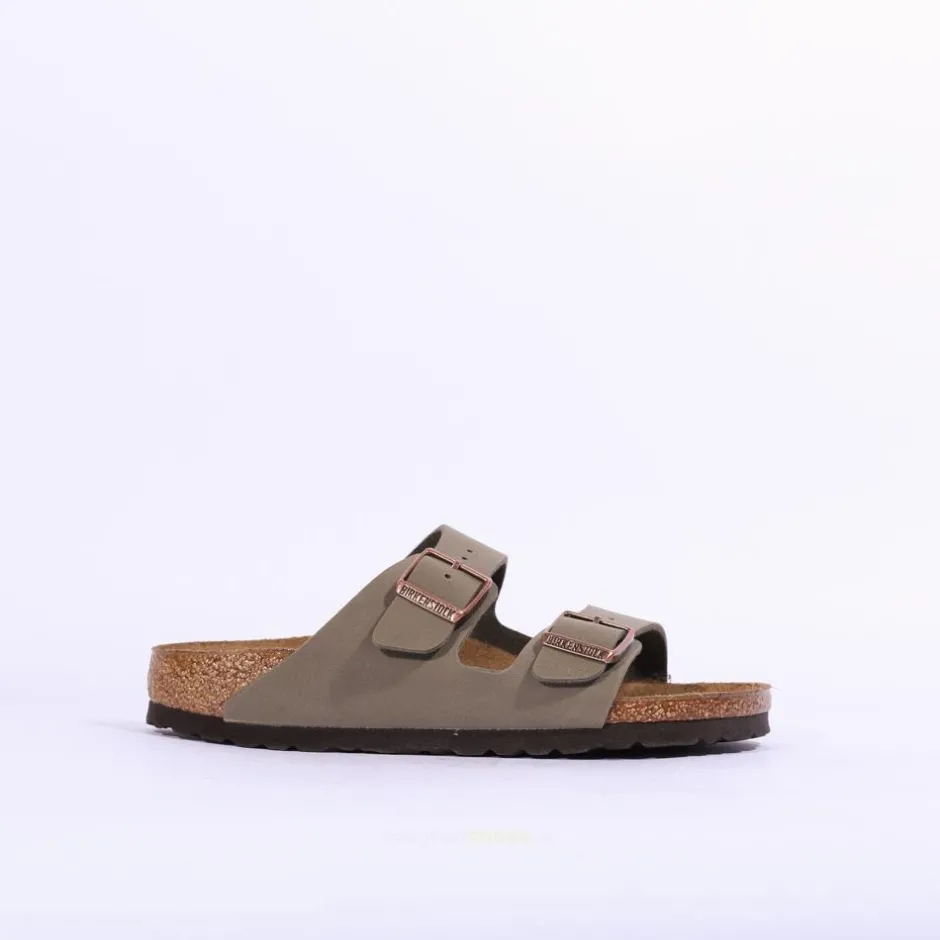 Women Birkenstock Arizona Birko-Flor - Nubuck Stone