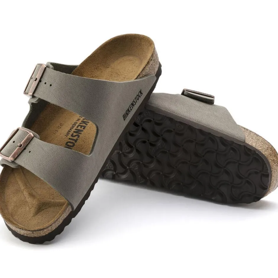 Birkenstock Men Arizona Birko-Flor - Nubuck Stone