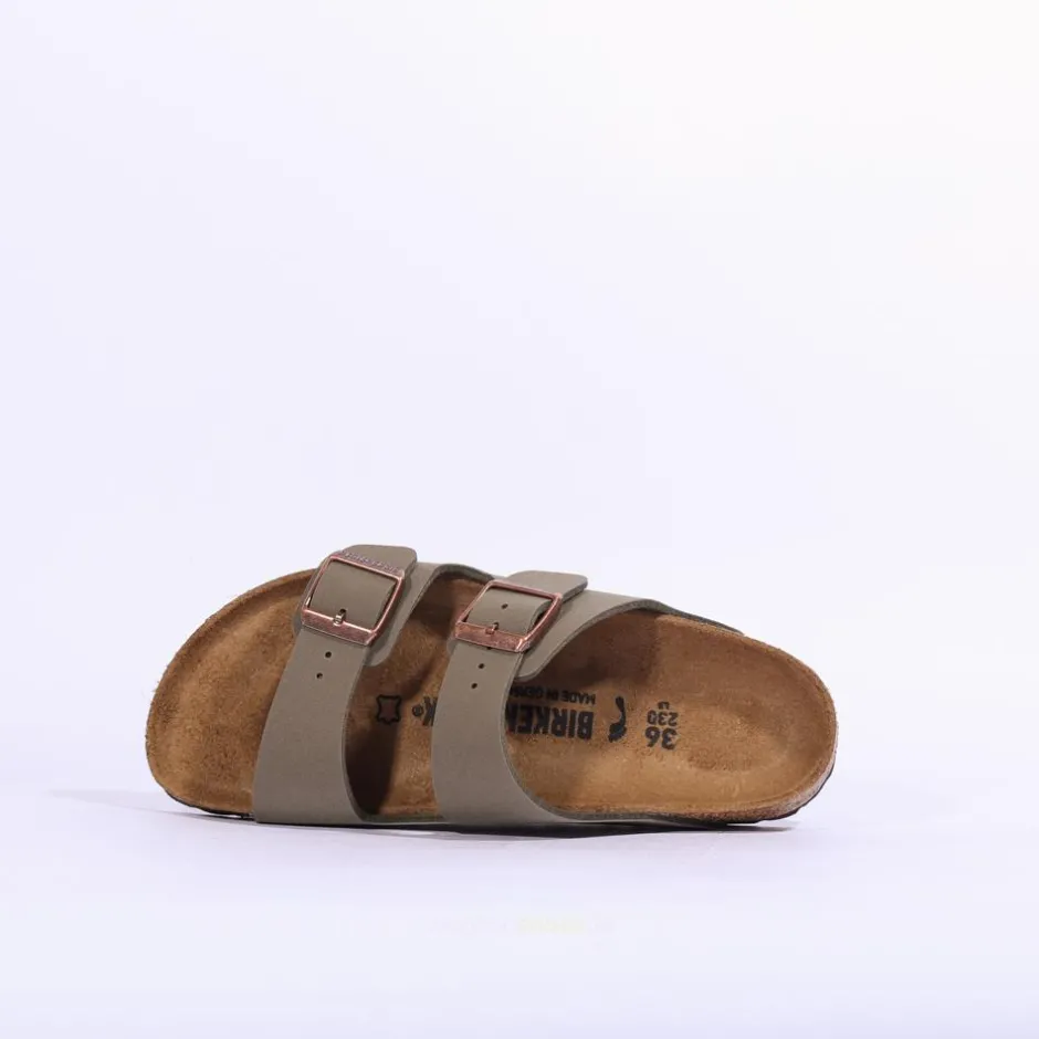 Women Birkenstock Arizona Birko-Flor - Nubuck Stone