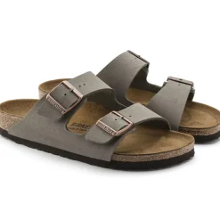 Women Birkenstock Arizona Birko-Flor - Nubuck Stone