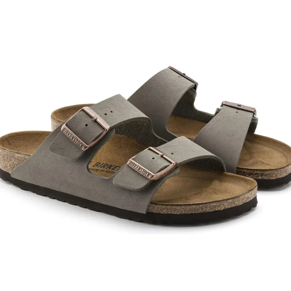 Women Birkenstock Arizona Birko-Flor - Nubuck Stone