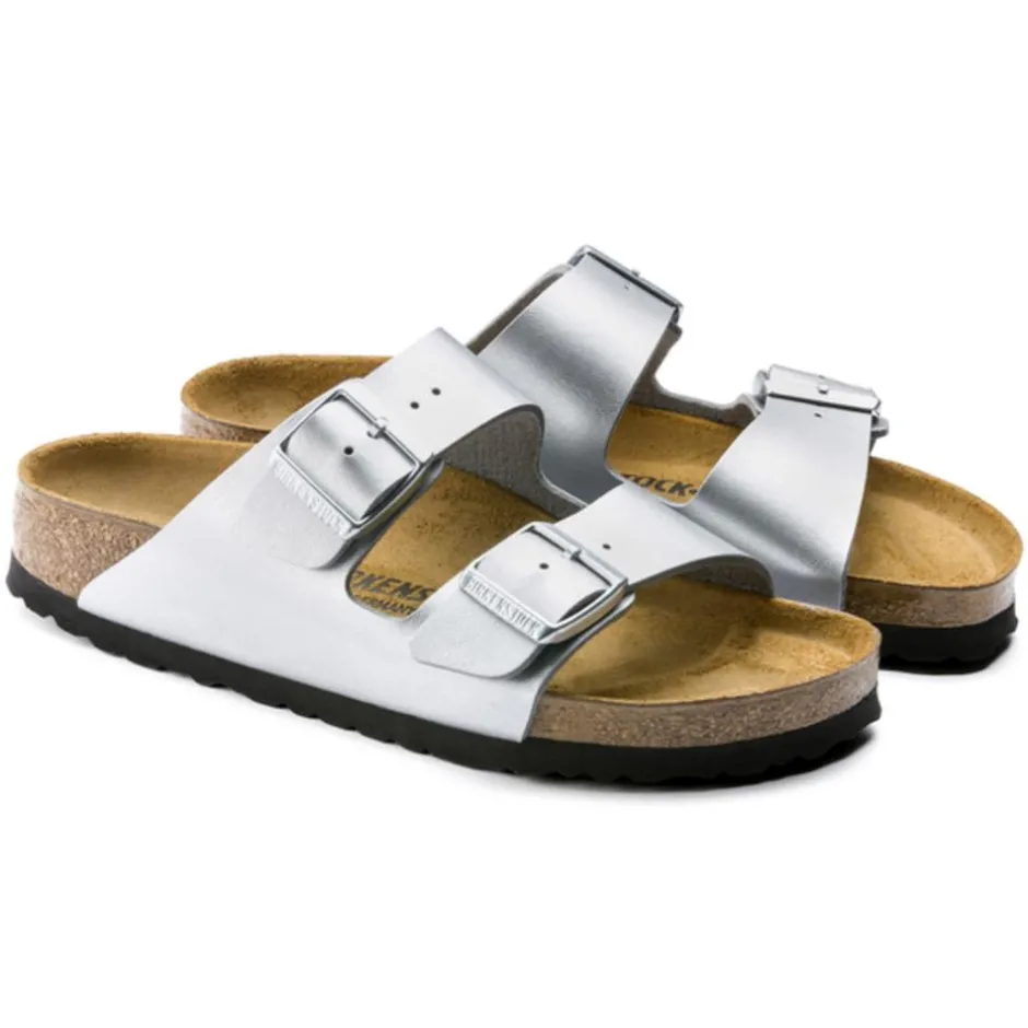 Women Birkenstock Arizona Birko-Flor - Silver
