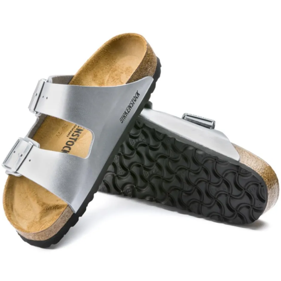 Women Birkenstock Arizona Birko-Flor - Silver