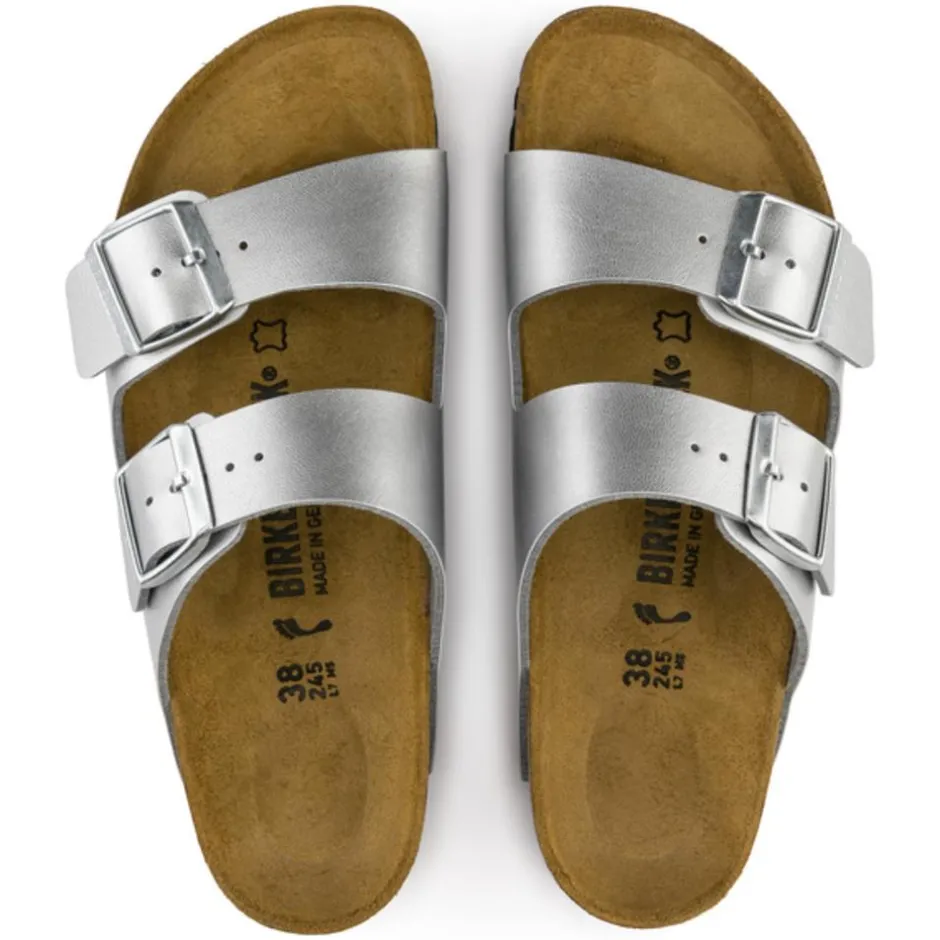 Women Birkenstock Arizona Birko-Flor - Silver