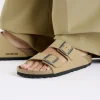 Women Birkenstock Arizona Birko-Flor Nubuck - Latte Cream