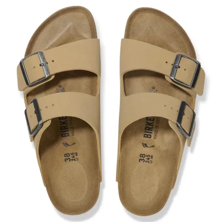 Women Birkenstock Arizona Birko-Flor Nubuck - Latte Cream