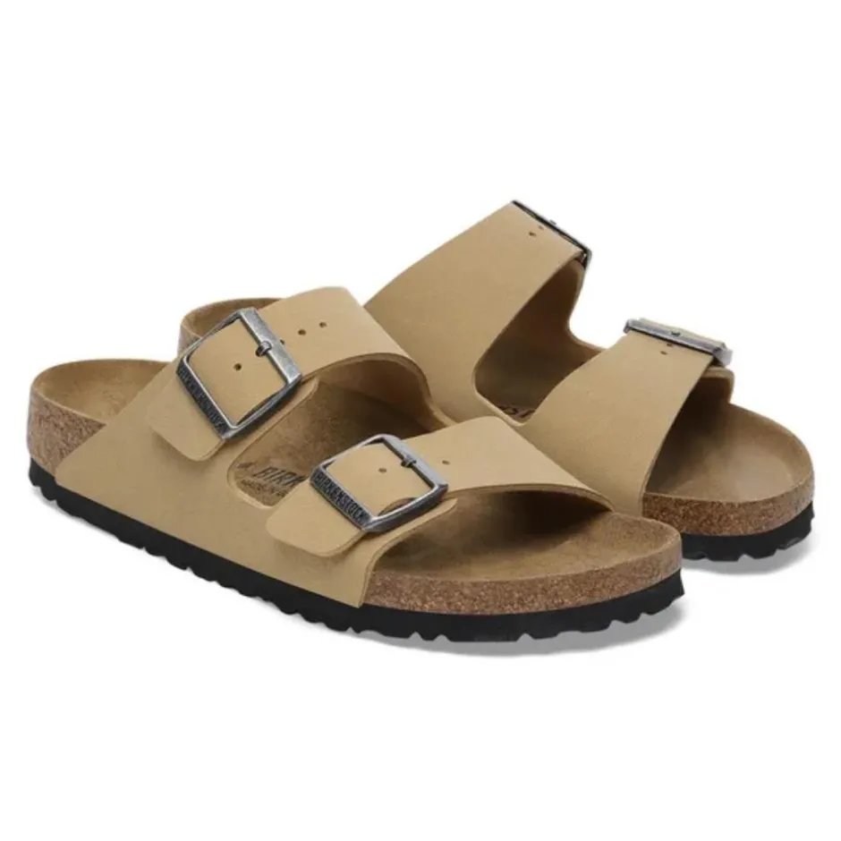 Women Birkenstock Arizona Birko-Flor Nubuck - Latte Cream